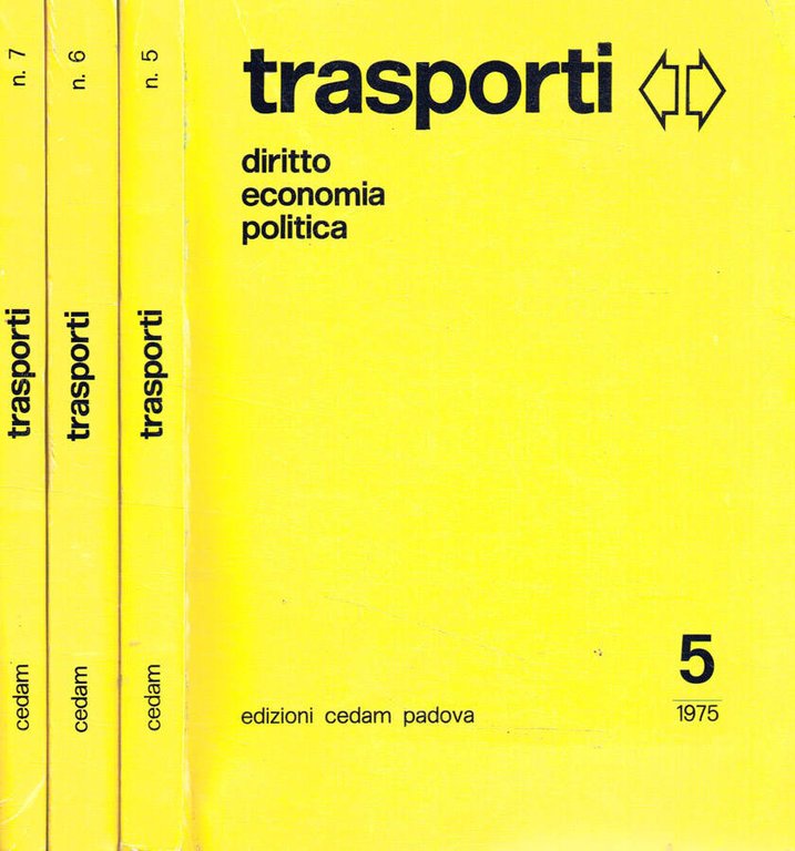 Trasporti. Diritto economia politica n.5, 6, 7