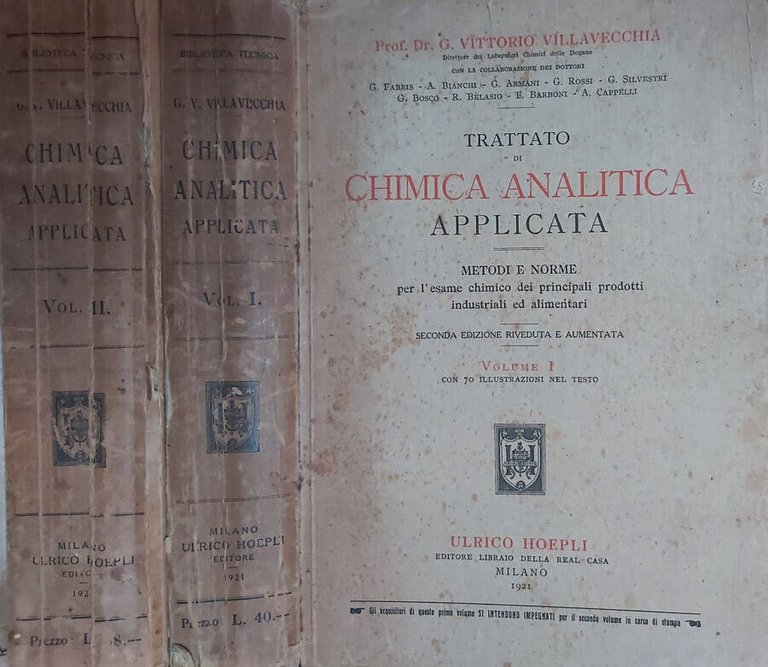 Trattato di Chimica Analitica applicata (vol. I - II)