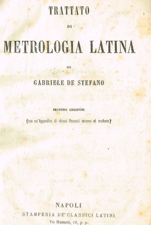 Trattato di metrologia latina