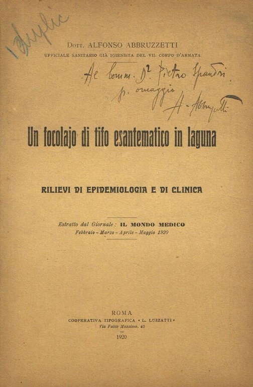 Un focolaio di tifo esantematico in laguna. Rilievi di epidemiologia … | Immagine Gallery 2
