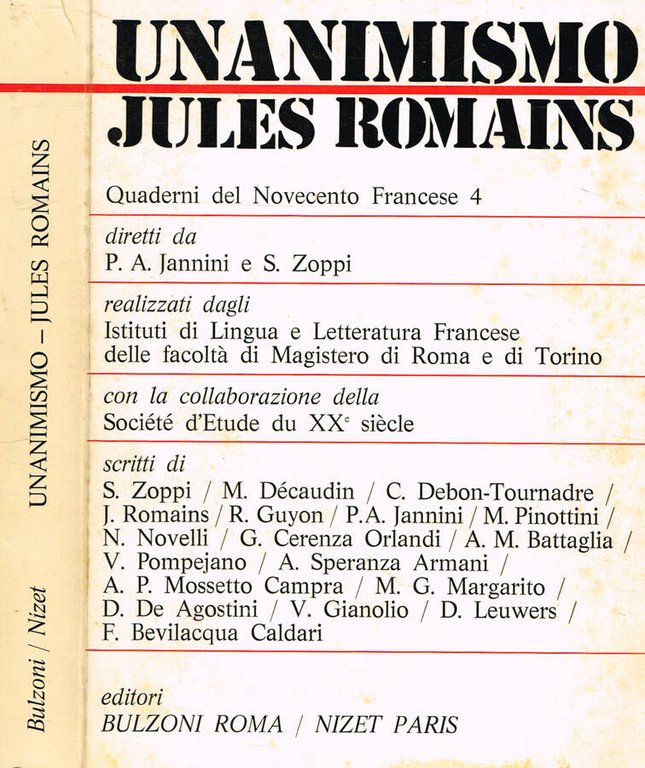 UNANIMISMO. JULES ROMAINS