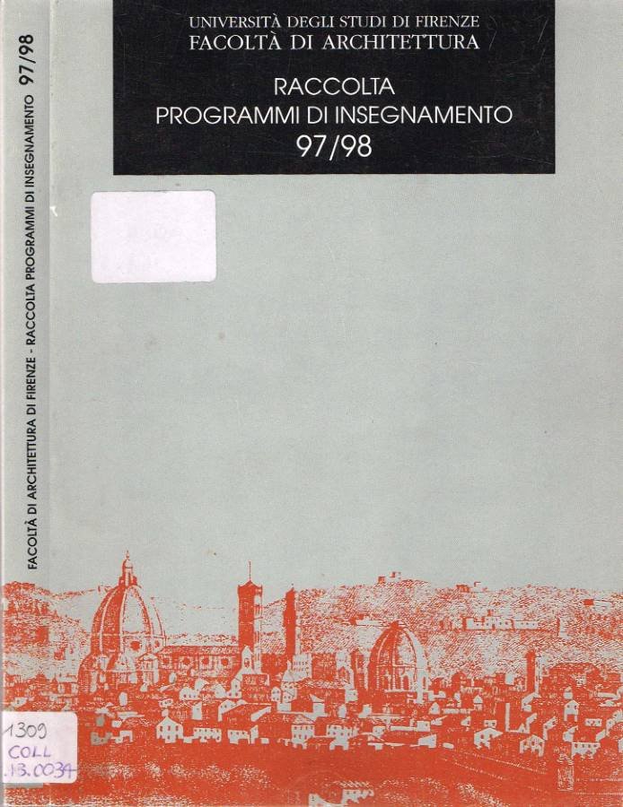 Università degli Studi di Firenze - Facoltà di Architettura - …