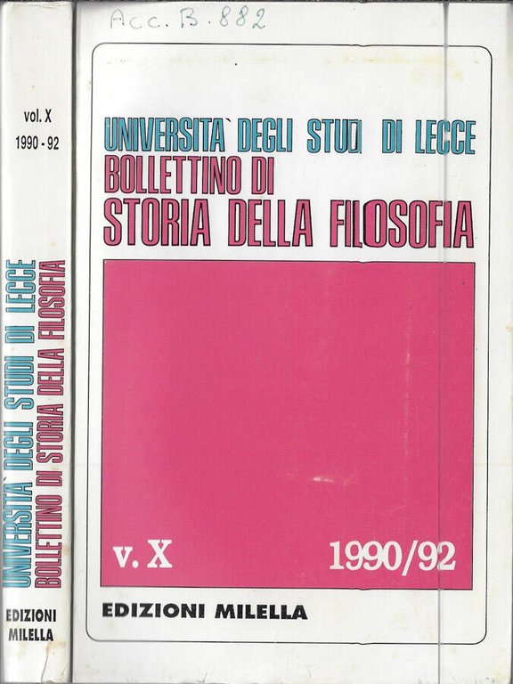 Università degli Studi di Lecce bollettino di storia della filosofia …
