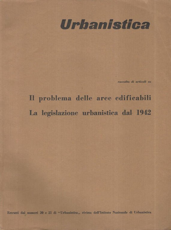 Urbanistica Estratti dai numeri 20 e 21