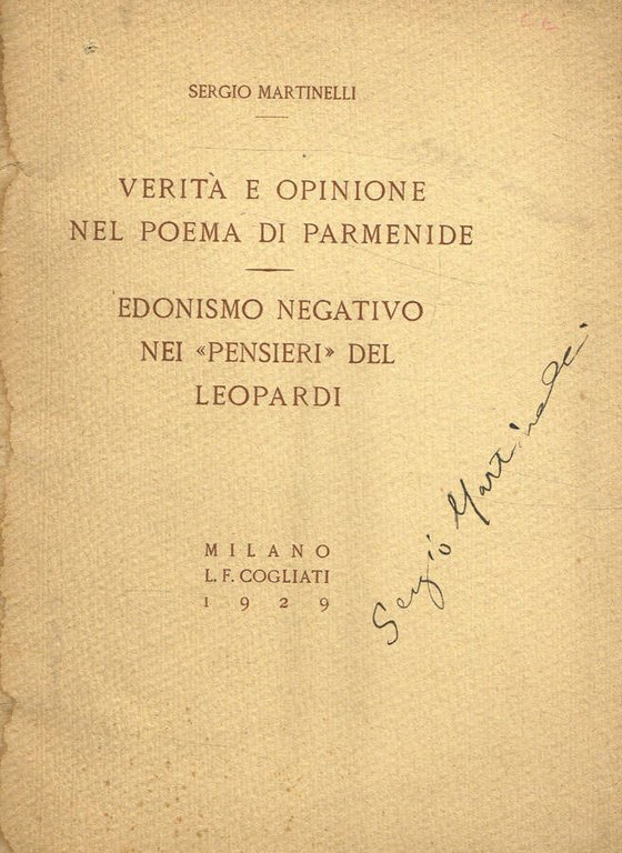 Verità e opinione nel poema di Parmenide. Edonismo negativo nei … | Immagine Gallery 2
