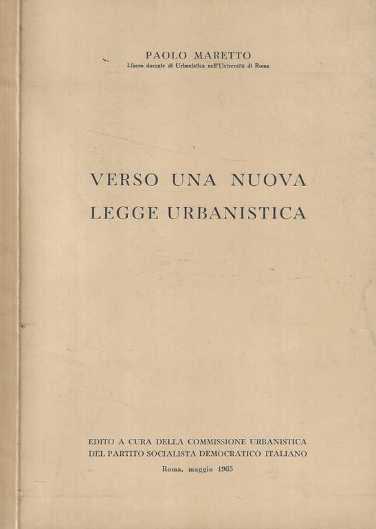 Verso una nuova legge urbanistica