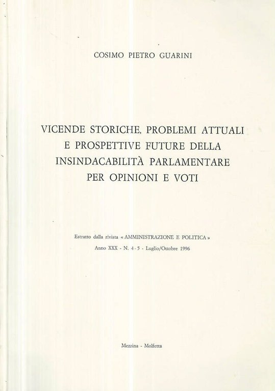 Vicende storiche, problemi attuali e prospettive future della insindacabilità parlamentare … | Immagine Gallery 2