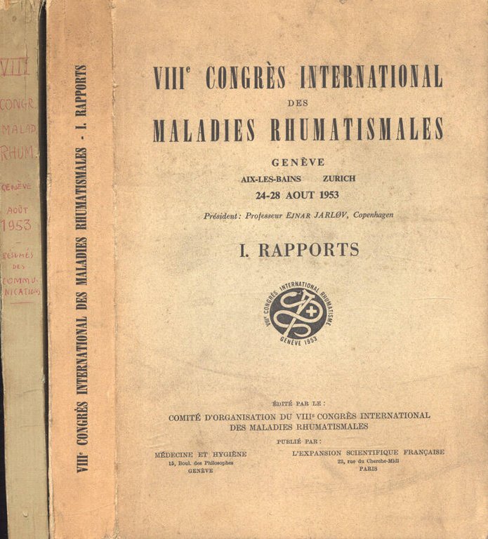 VIII Congrès International des maladies rhumatismales Vol. I - II