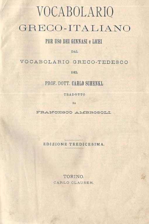 Vocabolario Greco - Italiano