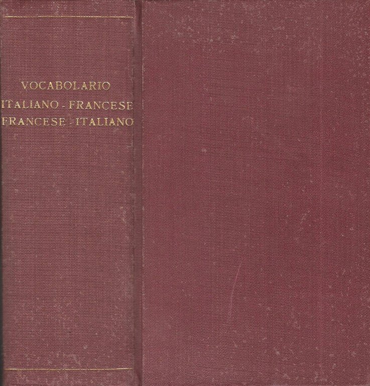 Vocabolario italiano-francese e francese-italiano