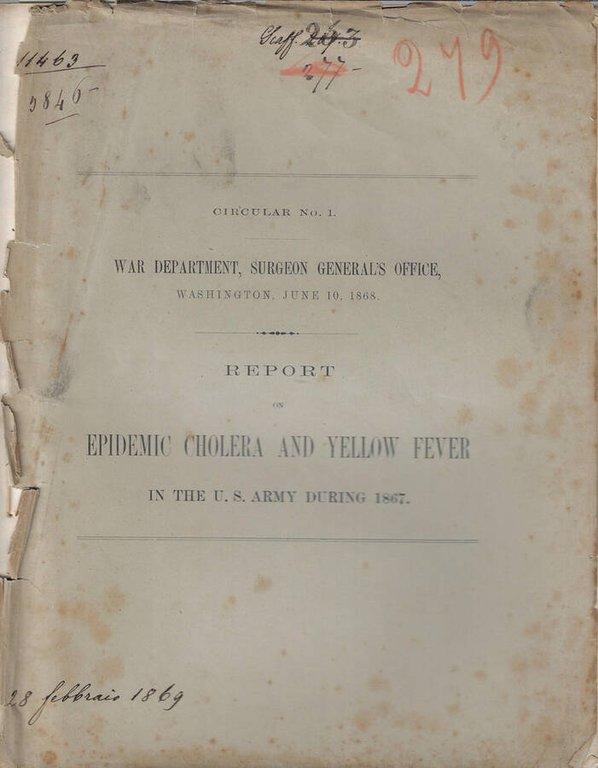 War department, surgeon general's office, Washington, june 10, 1868 circular …