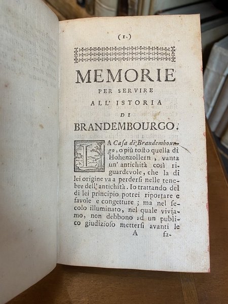 Memorie per servire alla storia della casa di Brandembourgo continuate …