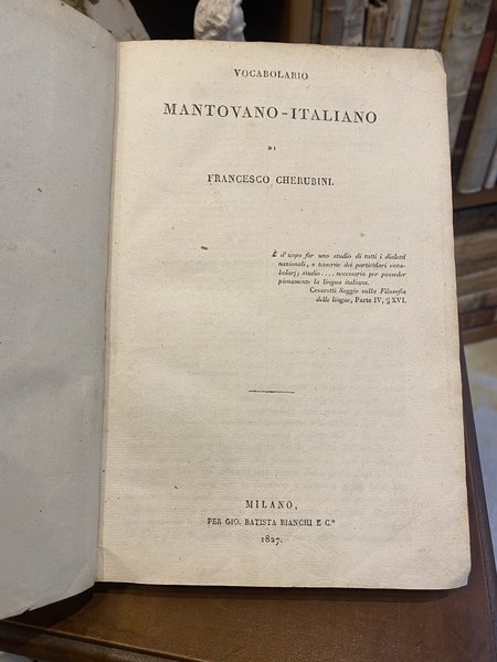 Vocabolario Mantovano - Italiano.