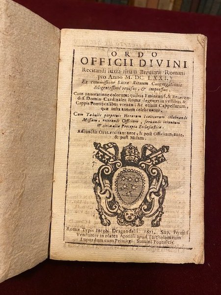 Ordo officii divini. Recitandi iuxta ritum Breuiari Romani pro Anno …