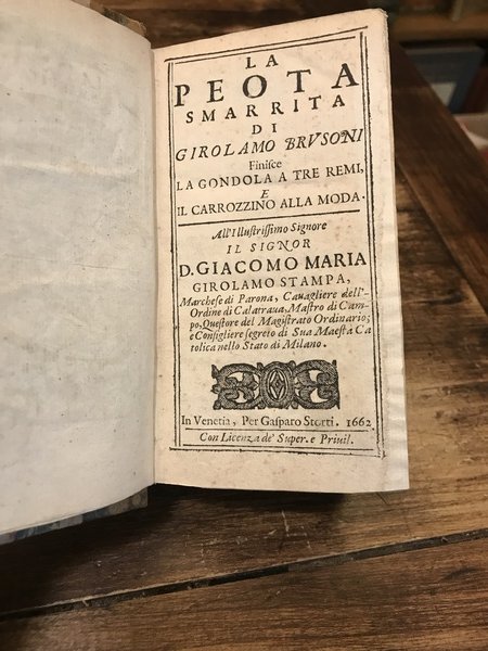 La Peota smarrita di Girolamo Brusoni finisce La Gondola a …