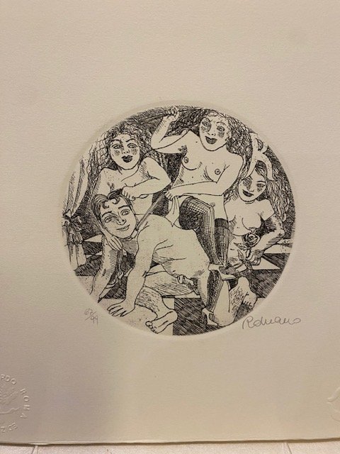 Acrostico d'amore 5 acqueforti commentate da Ugo Moretti.