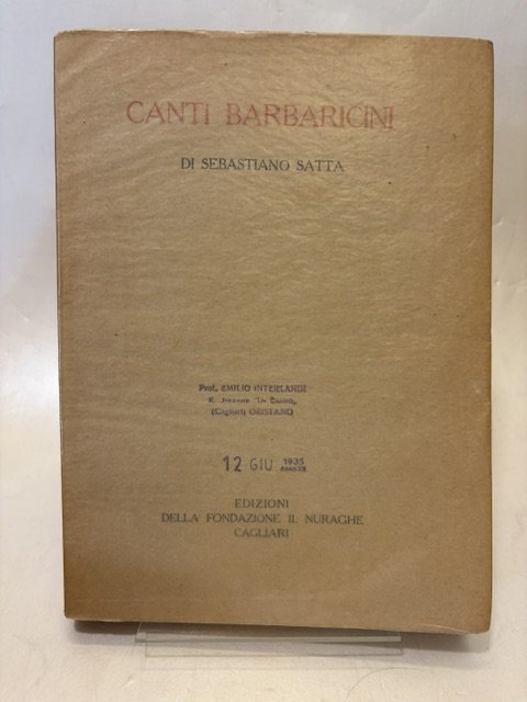 Canti Barbaricini. | Immagine principale