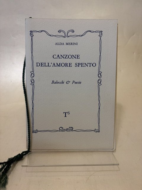 Canzone dell' amore spento. Balocchi poesie | Immagine principale