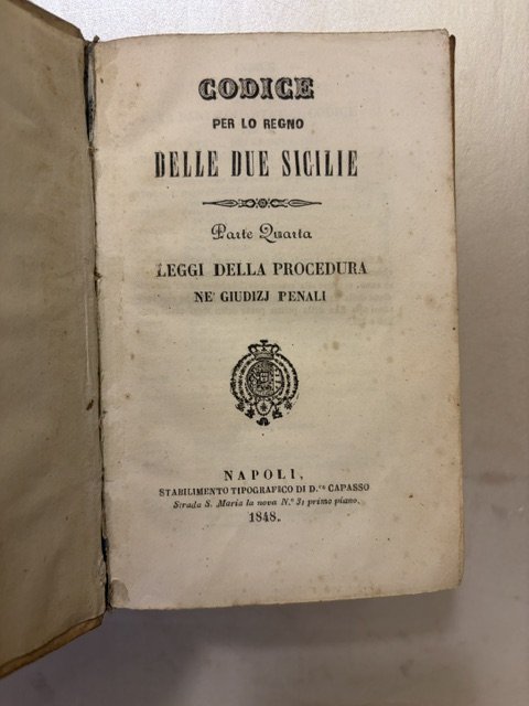 Codice per lo Regno delle Due Sicilie. Parte quarta Leggi … | Immagine principale