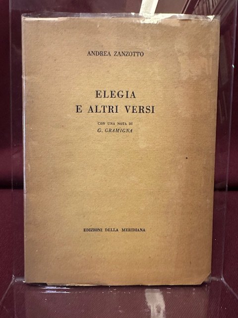 Elegia e altri versi con una nota di C. Gramigna.
