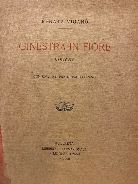 Ginestra in fiore – liriche - con una lettera di …