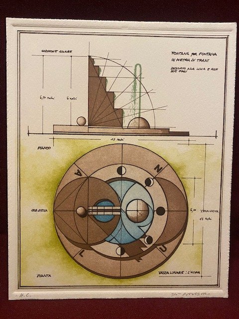 Per un'idea di Fontana con un'incisione originale di Giò Pomodoro …