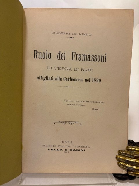 Ruolo dei Framassoni di Terra di Bari affigliati alla Carboneria … | Immagine principale