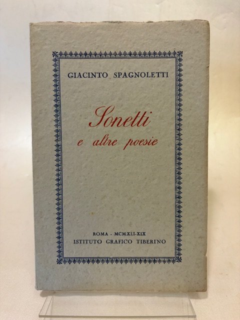 Sonetti e altre poesie. (OPERA PRIMA). | Immagine principale