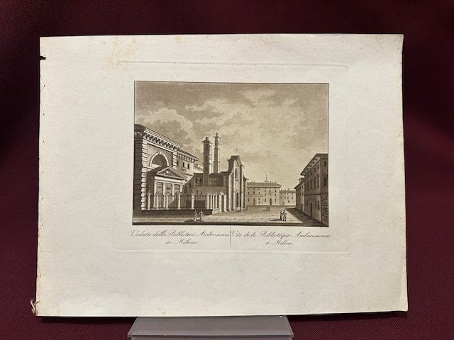 Veduta della Biblioteca Ambrosiana in Milano. Vue de la Bibliotèque … | Immagine principale