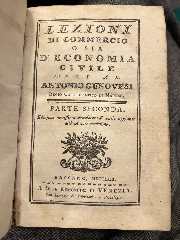 Lezioni di commercio o sia d'economia civile