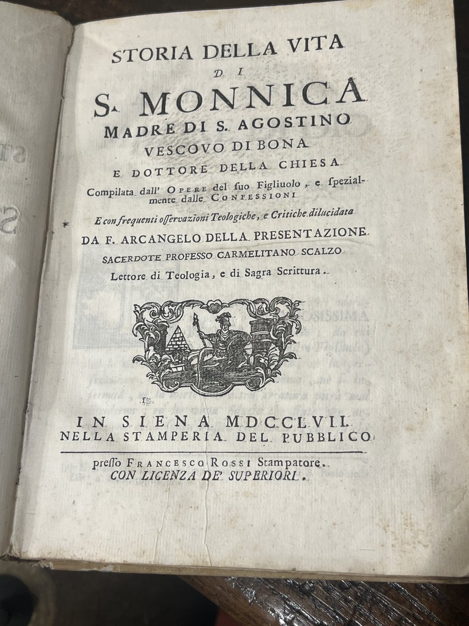 Storia della vita di S. Monica madre di S. Agostino … | Immagine principale