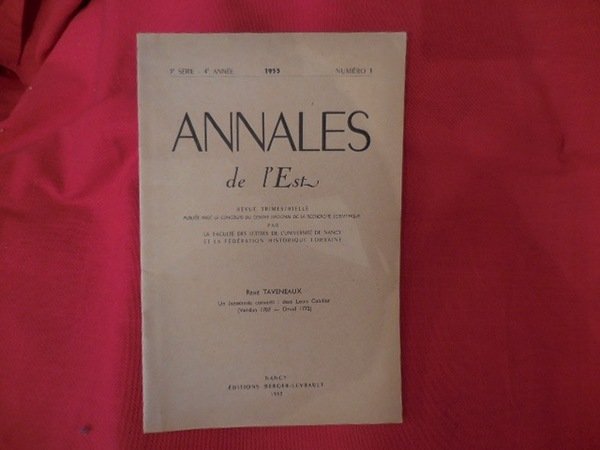 Annales de l'Est – 5ème série — 4ème année — …