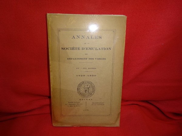 Annales de la Société d'Émulation du département des Vosges - …