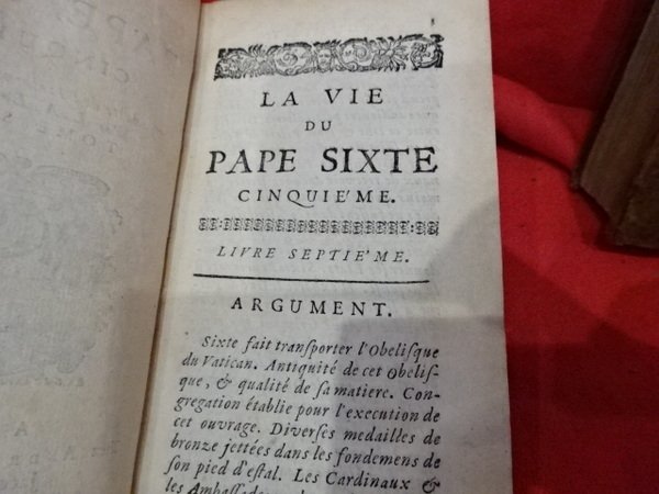 La Vie du Pape Sixte cinquième.