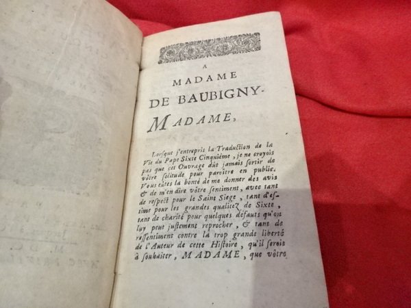 La Vie du Pape Sixte cinquième.