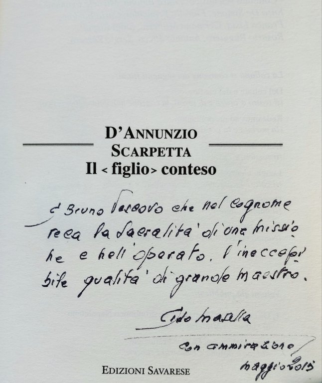 D'Annunzio Scarpetta. Il < figlio > conteso