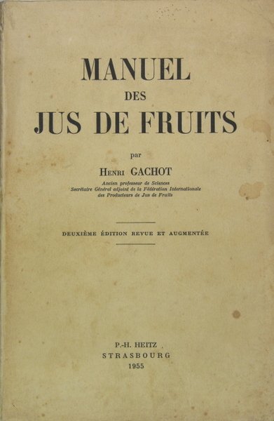 Manuel des jus de fruits