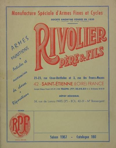 Manufacture spéciale d’armes fines et cycles 1967 - catalogue 160