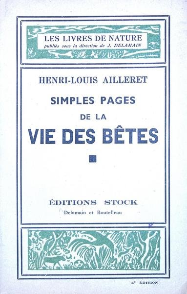 Simples pages de la vie des bêtes