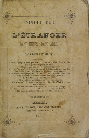 Conducteur de l’étranger dans Nîmes, dans Arles et dans leurs …