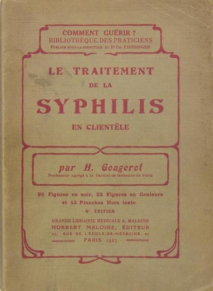 Le traitement de la syphilis en clientèle