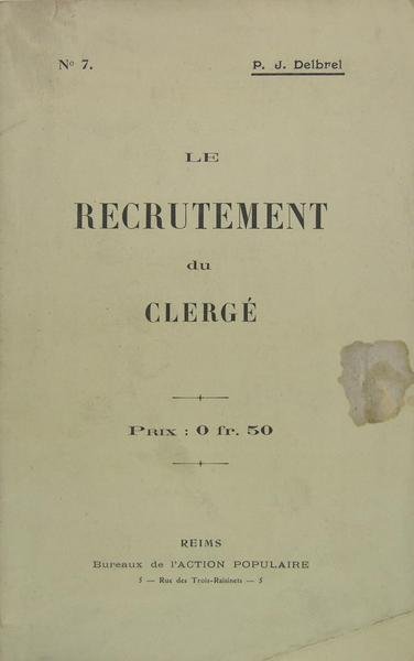 Le recrutement du clergé