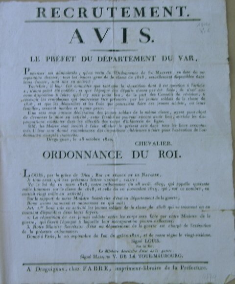 Recrutement - Avis - 1820.