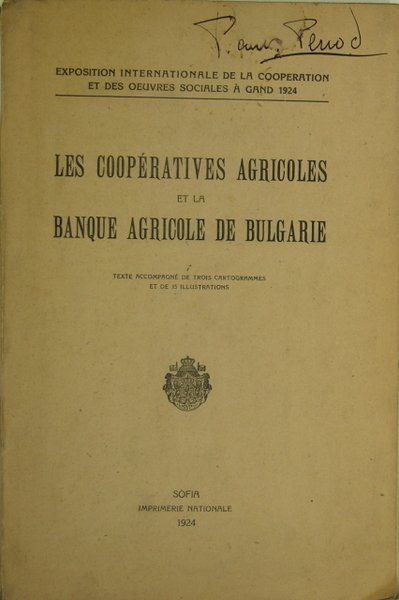 Les coopératives agricoles et la banque agricole de Bulgarie