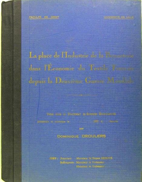 La place de l'Industrie de la Bonneterie dans l'économie du …