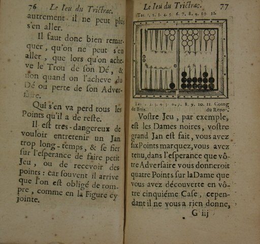 Le jeu du Trictrac enrichi de figures avec les jeux …