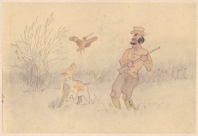 Chasse à la bécasse à Argagnon et Castétis -1890