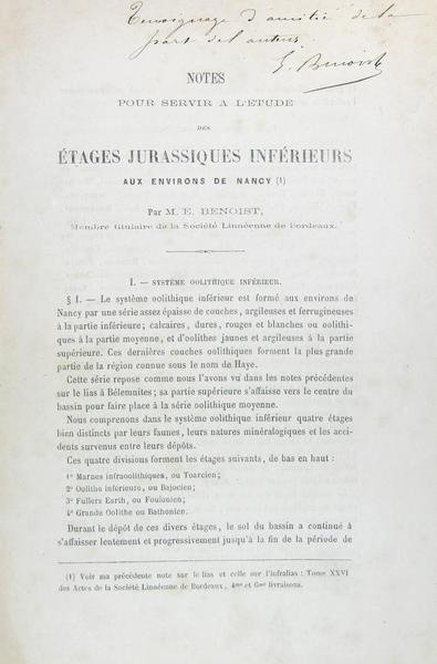 Notes pour servir à l'étude des étages jurassiques inférieures aux …