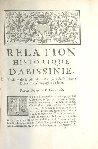 Relation historique d'Abissinie