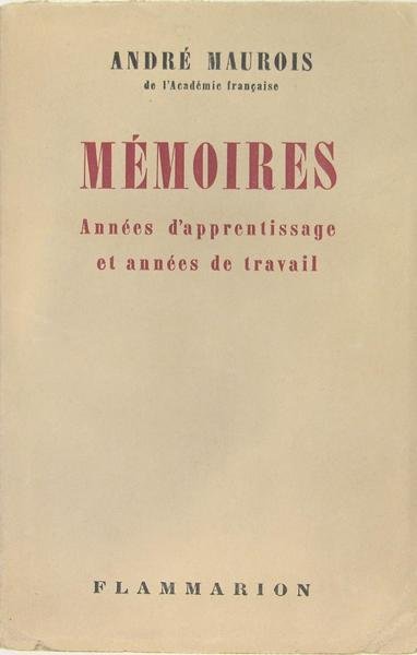 Mémoires - Années d'apprentissage et années de travail